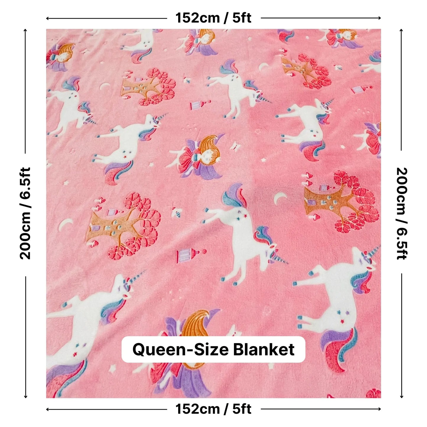 Fairy Glow in The Dark Blanket | Queen-Size, 80in x 60in