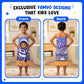 Famyo Leo the Astronaut Flat Towel for Kids made with premium microfiber fabric featuring quick dry technology, lightweight and travel friendly design, fade resistant print, soft and highly absorbent for bath, beach, swimming and everyday use.