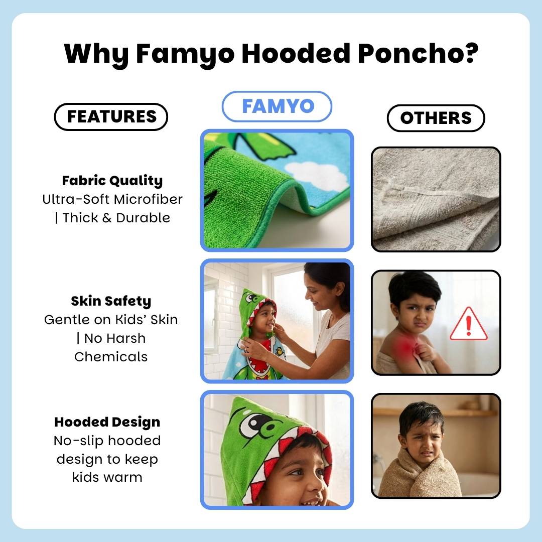 Pirate Baby Shark and Crocodile hooded poncho towel set for kids featuring premium quick-dry microfiber fabric, soft and lightweight wearable design, high absorbency, hooded coverage, travel-friendly construction, and perfect for bath time, swimming lessons, beach trips, pool days, vacations, and everyday use.