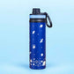 Kids stainless steel water bottle available in June the Unicorn, Rexy the Dinosaur, Leo the Astronaut, Dark Blue Astronaut, and Lavender Unicorn designs, featuring a 900 ml capacity, ideal for school, travel, and everyday hydration.