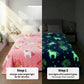 Pink Unicorn Glow Blanket | Soft Flannel AC Blanket for All-Season | Perfect Gift for Kids