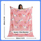 Pink Unicorn Glow Blanket | Soft Flannel AC Blanket for All-Season | Perfect Gift for Kids