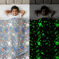 Rocket & Spaceship Glow Blanket | Soft Flannel AC Blanket for All-Season | Perfect Gift for Kids
