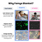 Rocket & Spaceship Glow Blanket | Soft Flannel AC Blanket for All-Season | Perfect Gift for Kids