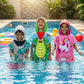 Famyo Set of 3 hooded poncho towel for kids - june the unocrn, crocodile and shark designs for your kids
