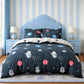 Astronaut in Space King Size AC Comforter Set | 4 & 5 Piece Options | 250 TC Cotton Fitted Bedsheet | 150 GSM Lightweight All-Season Bedding Set with Pillow Covers