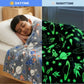 Rocket & Spaceship Glow Blanket | Soft Flannel AC Blanket for All-Season | Perfect Gift for Kids