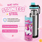 famyo june the unicorn water bottle with stainless steel durable steel body - bpa free materials