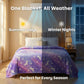 Purple Unicorn Glow Blanket | Soft Flannel AC Blanket for All-Season | Perfect Gift for Kids