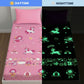 June the Unicorn Glow Bedsheet for Kids | King Size Bedsheet Set | 300 TC Cotton-Blend | Free Pillow Cover