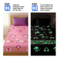 Famyo Glow Bedsheet - june the unicorn design for kids  - charge under light - magic at night