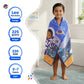 Famyo Leo the Astronaut Flat Towel for Kids made with premium microfiber fabric featuring quick dry technology, lightweight and travel friendly design, fade resistant print, soft and highly absorbent for bath, beach, swimming and everyday use.