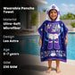 Dark Blue Astronaut hooded poncho towel for kids featuring ultra-soft quick-dry microfiber fabric, lightweight wearable design, attached hood, knee-length coverage, and ideal for bath, beach, pool, swimming, travel, and everyday use.