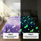 Purple Unicorn Glow Blanket | Soft Flannel AC Blanket for All-Season | Perfect Gift for Kids