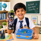 Famyo rexy the dinosaur bento lunch box and leo the astronaut water bottle combo for kids 