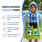 Football Poncho Towel for Kids | Hooded Bath Towels for Boys & Girls | 60 x 60cm Toddler Pool Towel with Hood, 1-7 years