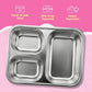 Famyo School essential - Unicorn Bento Lunch Box - 3 stainless stell compartmens, BPA free, odour resistant, food grade steel