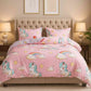 5pc Kids Bed Set – King Size Fitted Bedsheet , Comforter Cover, 2 Pillow Covers & Comforter | Pink Unicorn & Rainbow Theme Famyo Shop WH