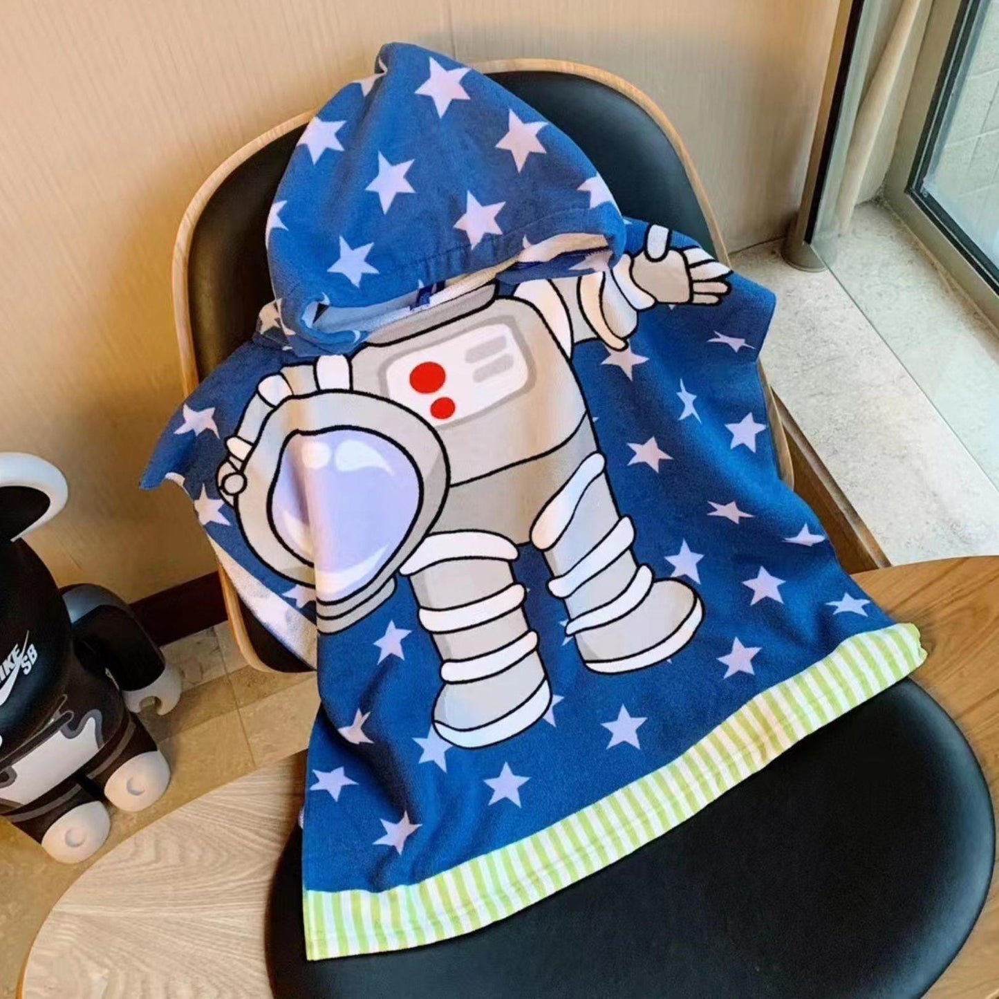 Astronaut Towel for Kids | Hooded Bath Towels for Boys & Girls | 60 x 60cm Toddler Pool Towel with Hood