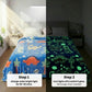 Dino Glow Blanket | Soft Flannel AC Blanket for All-Season | Perfect Gift for Kids