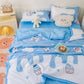 4pc Kids Bed Set – King Size Fitted Bedsheet , Comforter Cover & 2 Pillow Covers | Milk & Chocolate Theme Famyo Shop WH