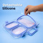 June the Unicorn bento lunch box for kids featuring 3 stainless steel compartments, leakproof design, BPA-free outer body, child-friendly locking clips, organised meal storage, and perfect for school lunches, travel, daycare, and everyday use.
