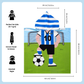 Football Poncho Towel for Kids | Hooded Bath Towels for Boys & Girls | 60 x 60cm Toddler Pool Towel with Hood, 1-7 years
