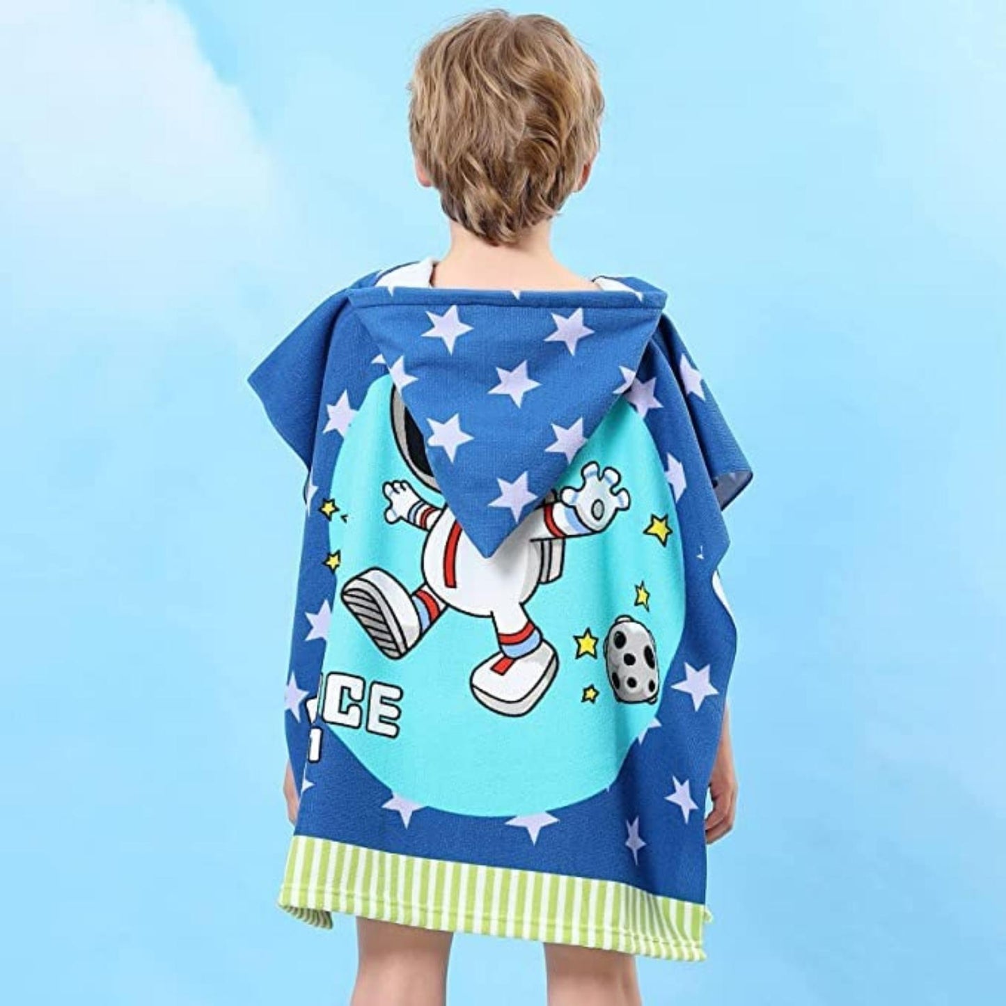 Astronaut Towel for Kids | Hooded Bath Towels for Boys & Girls | 60 x 60cm Toddler Pool Towel with Hood