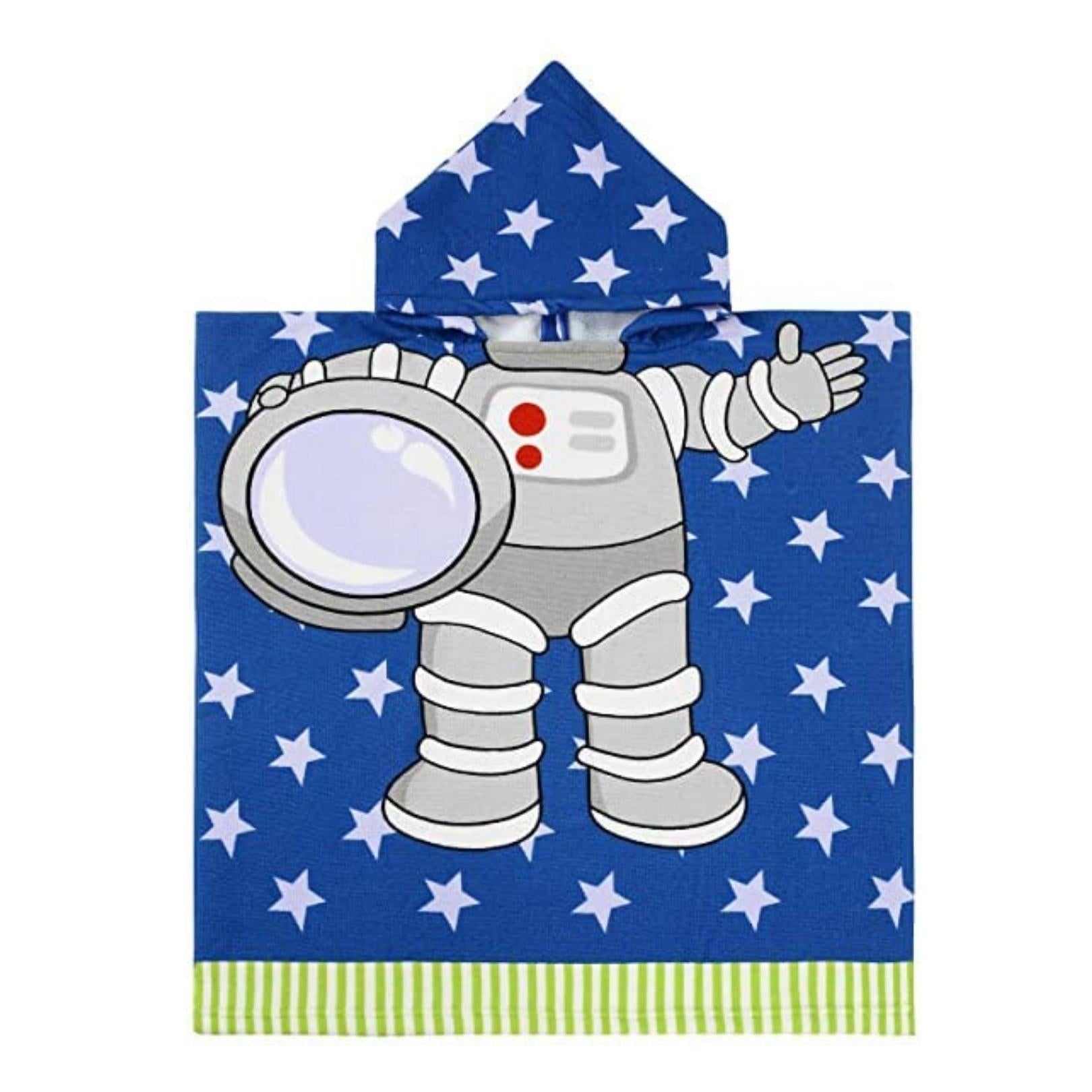 Astronaut Towel for Kids | Hooded Bath Towels for Boys & Girls | 60 x 60cm Toddler Pool Towel with Hood