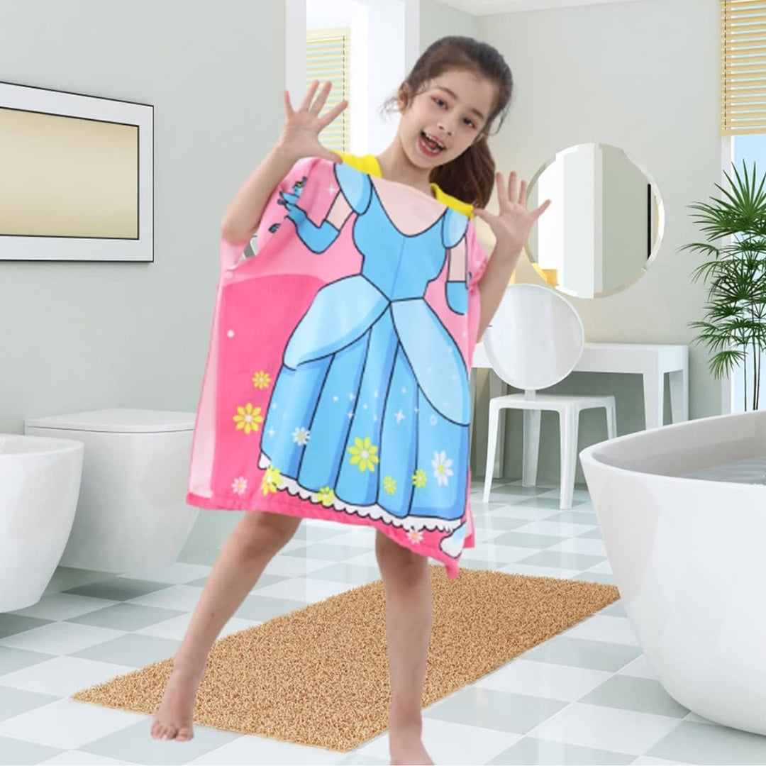 Kids Hooded Poncho Towel: Magical Princess (1–7 Years)