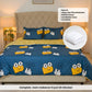 Cute Smiles 250TC King Bed Sheet Set (Set of 4 or Set of 5)