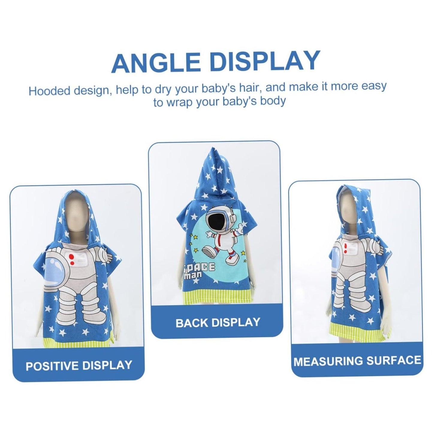 Astronaut Towel for Kids | Hooded Bath Towels for Boys & Girls | 60 x 60cm Toddler Pool Towel with Hood