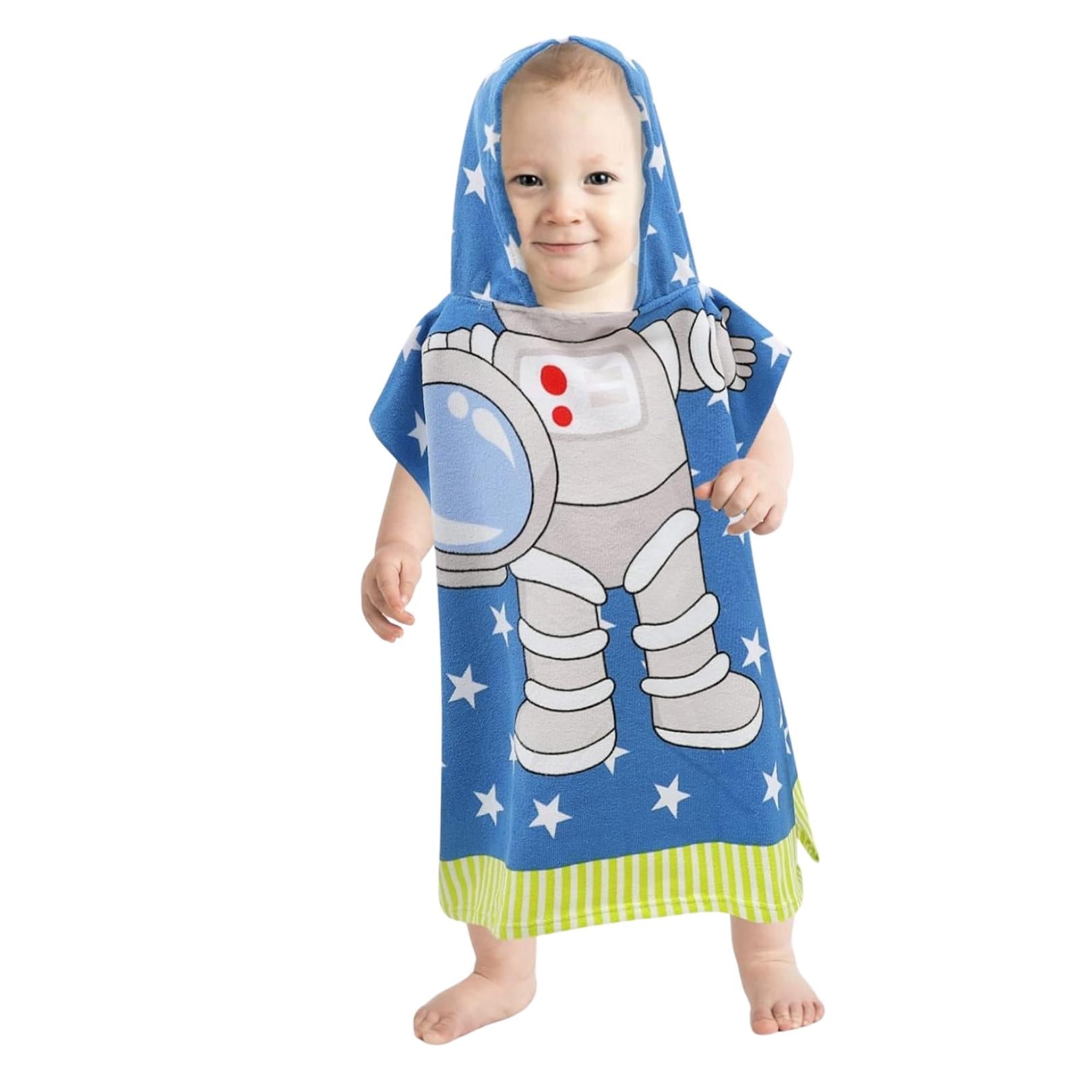 Astronaut Towel for Kids | Hooded Bath Towels for Boys & Girls | 60 x 60cm Toddler Pool Towel with Hood