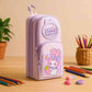 Famyo Cute Pink Rabbit Pencil Pouch for Girls – 3-Compartment Zipper Pouch for School Famyo Shop WH