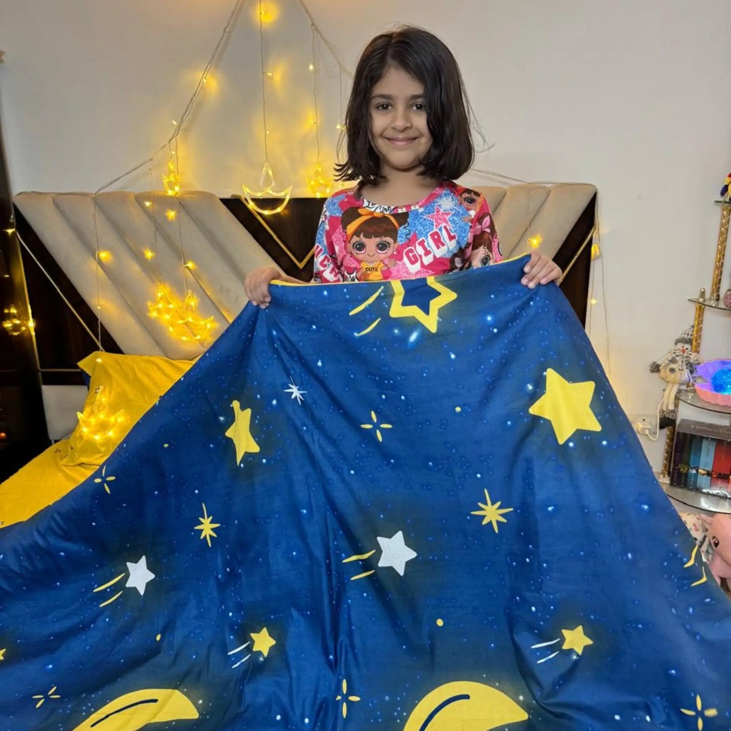 Fmayo's Moon & Stars designed comforter for stylish kids' room setup