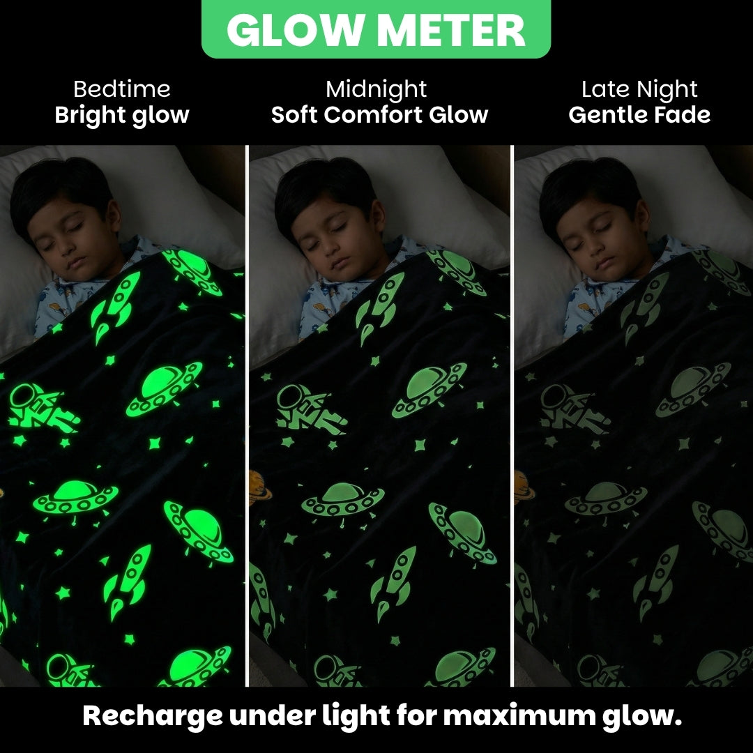 Astronaut Glow Blanket | Soft Flannel AC Blanket for All-Season | Perfect Gift for Kids