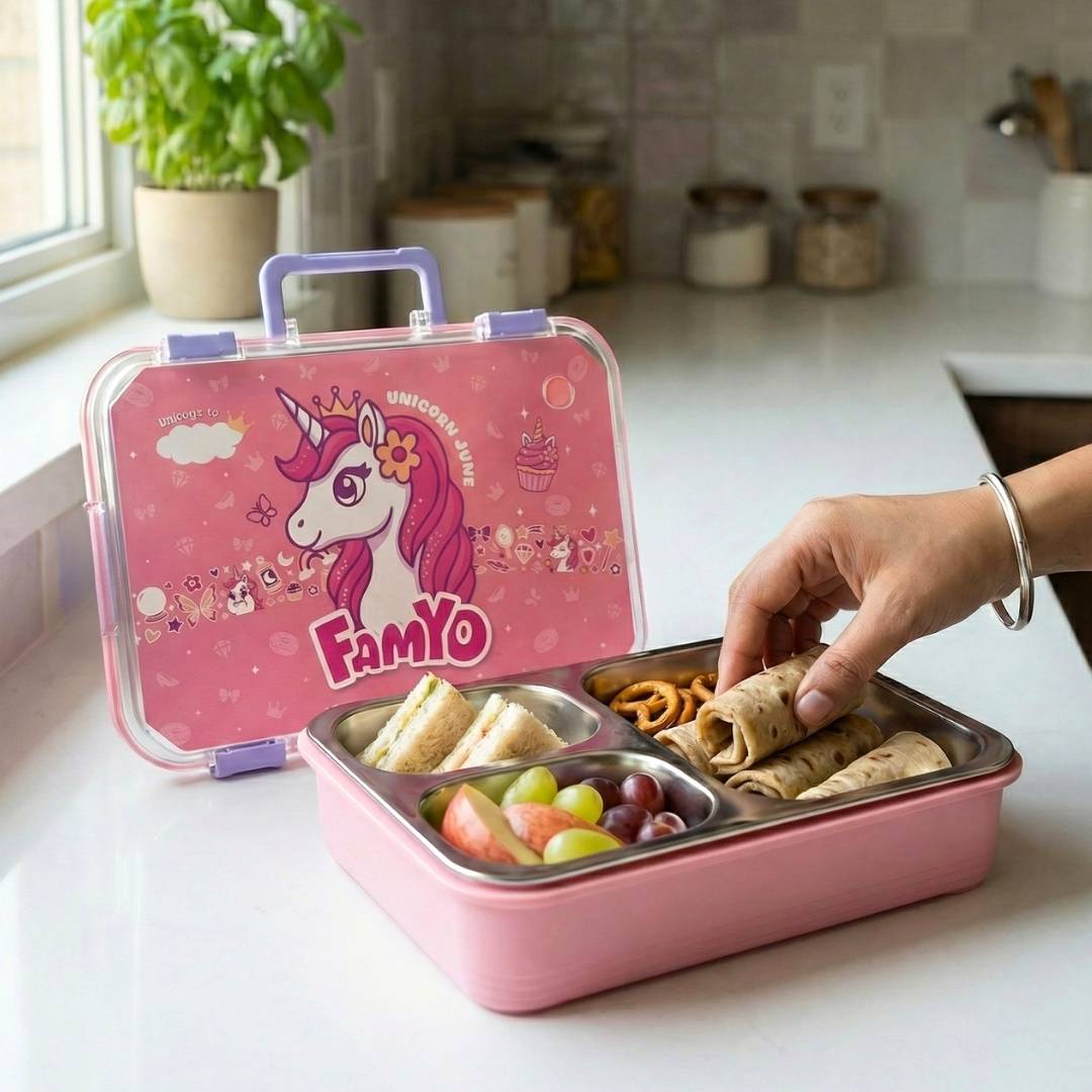 Famyo june the unicorn bento lunch box for kids
