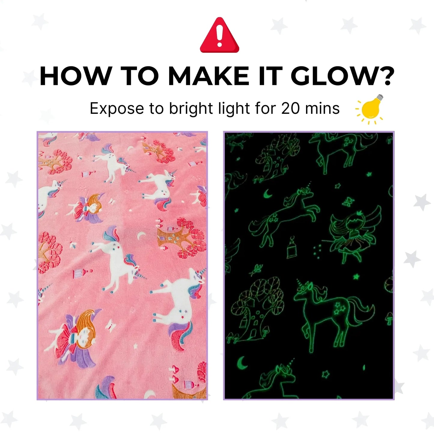 Fairy Glow in The Dark Blanket | Queen-Size, 80in x 60in