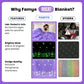 Lavender Unicorn & Dark Blue Astronaut Glow Quilt/Blanket/AC Comforter Set of 2 | Soft Flannel Queen Size Glow Blankets | All-Season Comfort