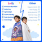 Famyo Leo the Astronaut Flat Towel for Kids made with premium microfiber fabric featuring quick dry technology, lightweight and travel friendly design, fade resistant print, soft and highly absorbent for bath, beach, swimming and everyday use.