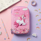 Famyo june the unicorn hard shell pencil pouch for kids
