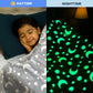 Moon & Stars Glow Blanket | Soft Flannel AC Blanket for All-Season | Perfect Gift for Kids