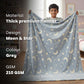 Moon & Stars Glow Blanket | Soft Flannel AC Blanket for All-Season | Perfect Gift for Kids