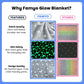 Moon & Stars Glow Blanket | Soft Flannel AC Blanket for All-Season | Perfect Gift for Kids