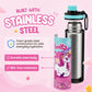 Famyo june unicorn stainless steel water bottle - durable steel body and BPA free materials 
