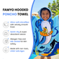 Pirate Baby Shark Hooded Poncho Towel for Kids | Quick-Dry, Highly Absorbent Microfiber Bath Towel