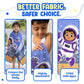 Famyo Leo the Astronaut Flat Towel for Kids made with premium microfiber fabric featuring quick dry technology, lightweight and travel friendly design, fade resistant print, soft and highly absorbent for bath, beach, swimming and everyday use.