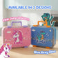 Famyo Bento Lunch box for kids - tffin box for school kids - rexy the dino and june the unicorn designs 