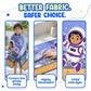 Famyo Leo the Astronaut Flat Towel for Kids made with premium microfiber fabric featuring quick dry technology, lightweight and travel friendly design, fade resistant print, soft and highly absorbent for bath, beach, swimming and everyday use.
