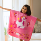 June the Unicorn Glow MAXX Blanket + Hood MAXX Poncho Towel for Kids (1–7 Years) | Soft Microfiber Bath & Sleep Set